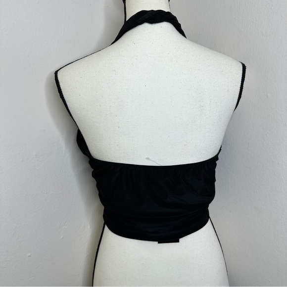 Saints Womens Halter Top Blouse Backless‎ Black Size Medium - Picture 4 of 7